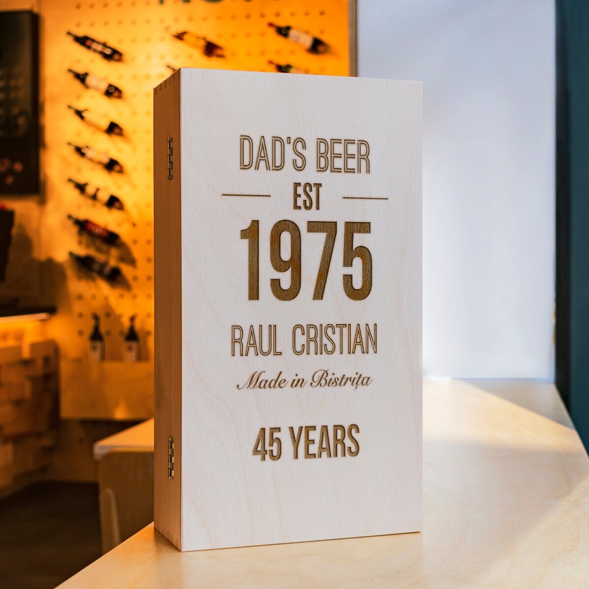 Caja de cerveza personalizada para tres botellas - Fabricada en...
