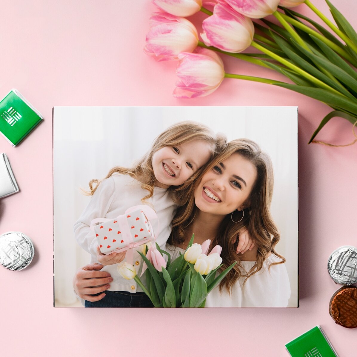 Caja de bombones personalizada con una foto