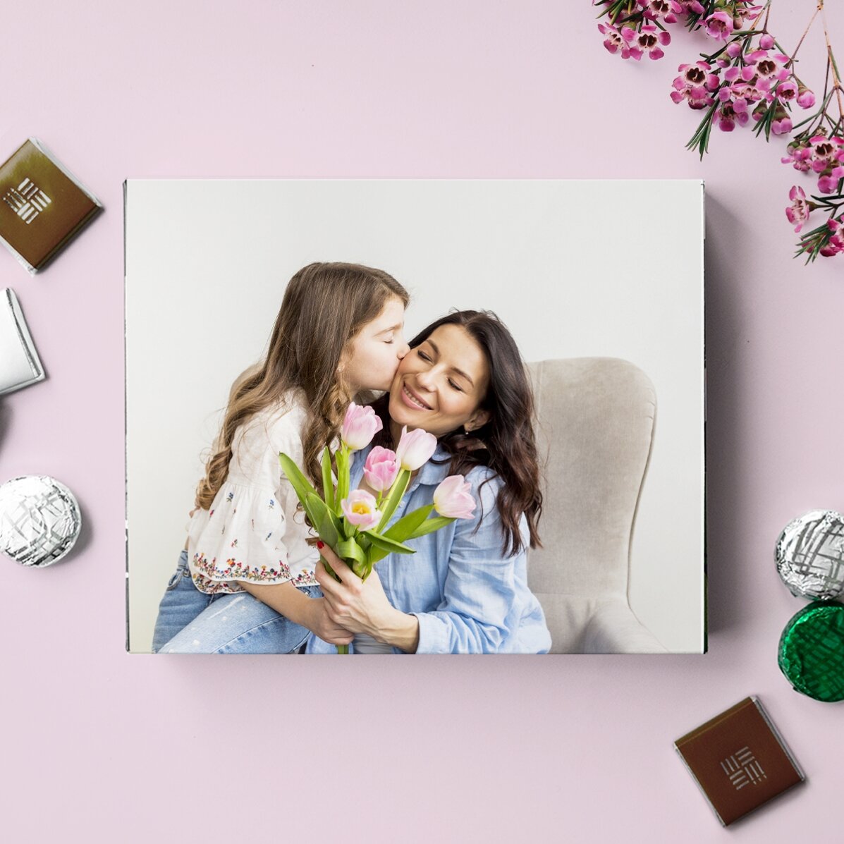 Caja de bombones personalizada con una foto