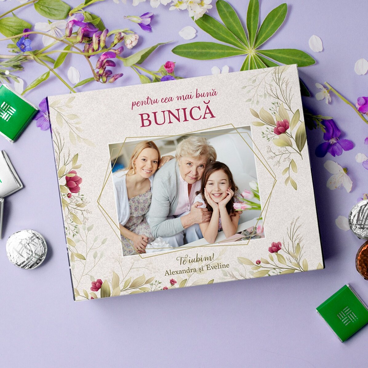 Caja de bombones personalizada con foto y mensaje - La mejor