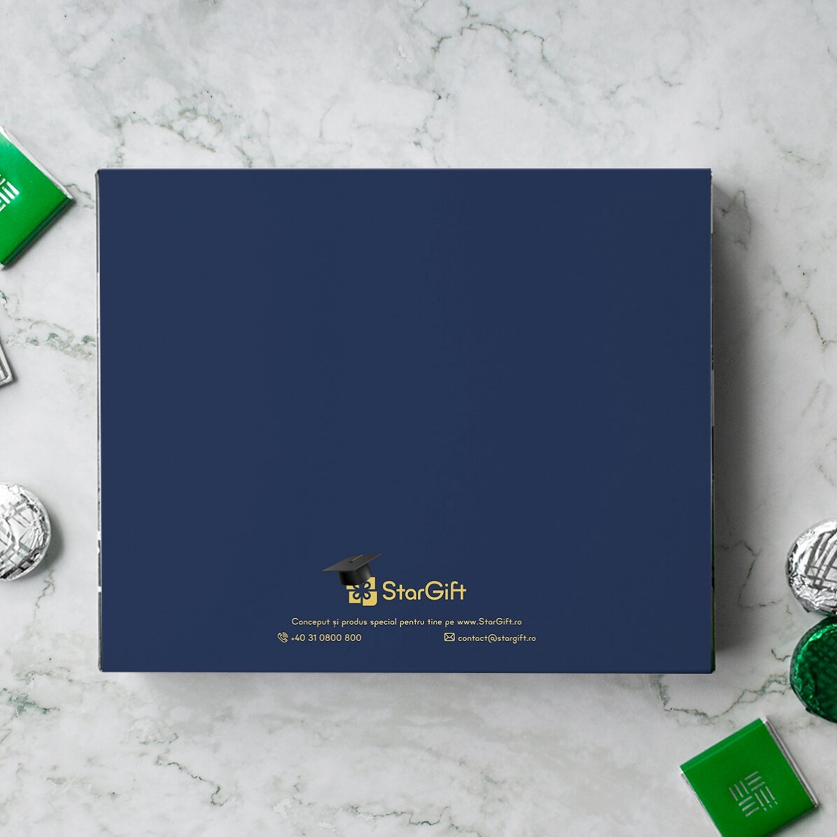 Caja de bombones personalizada con mensaje para profesores - Graduación