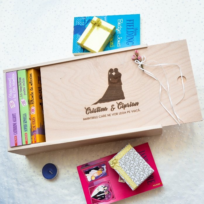 Caja de regalo personalizada de madera - Nuestros recuerdos