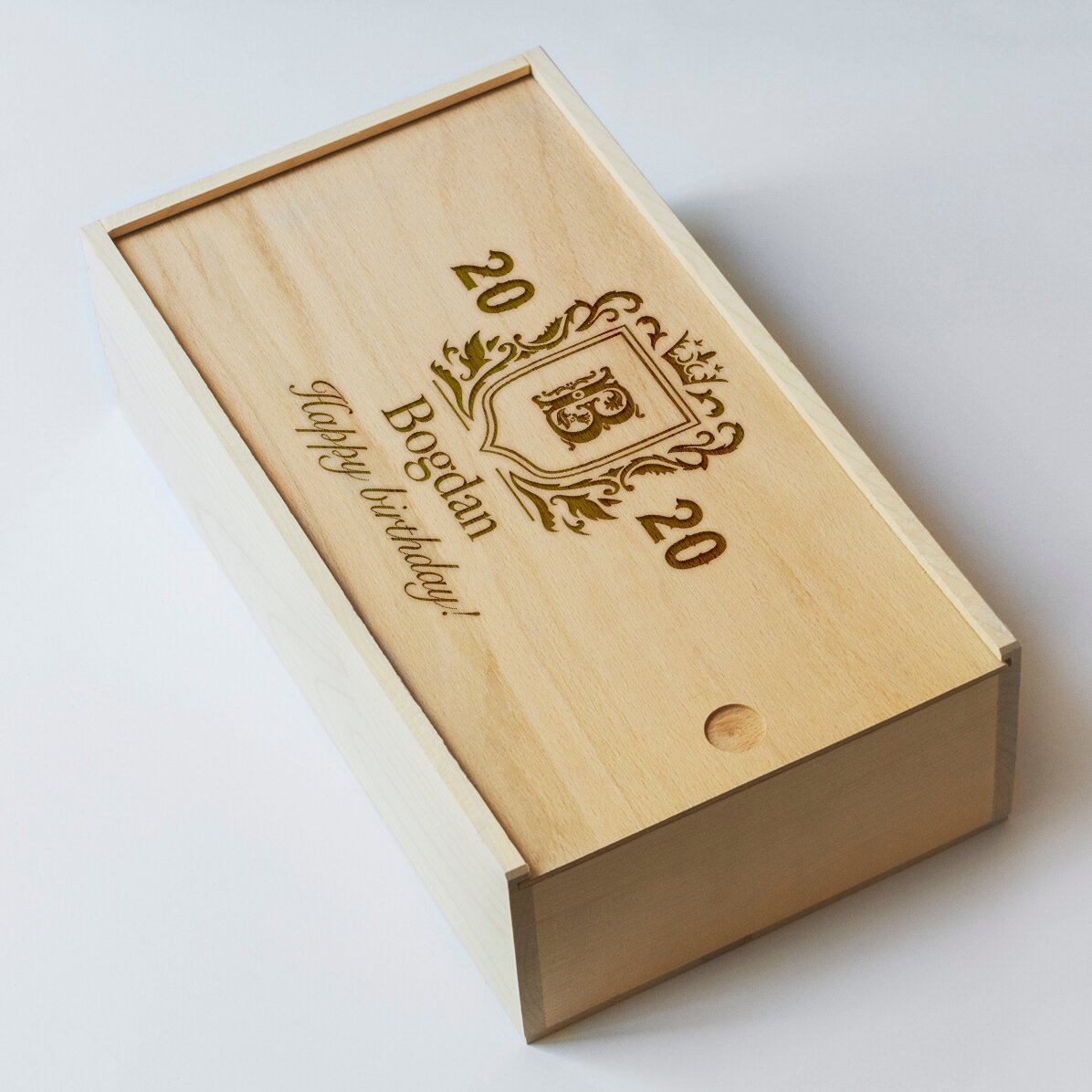 Caja de regalo personalizada de madera - Blazon