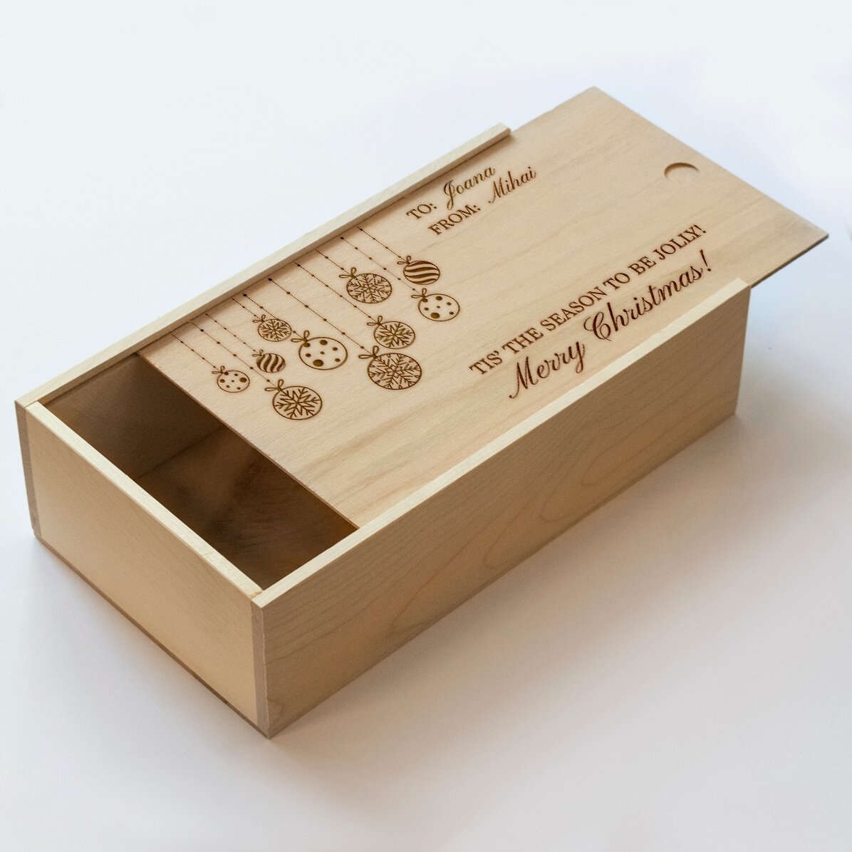 Caja de regalo personalizada de madera - «Para mí, de ti»