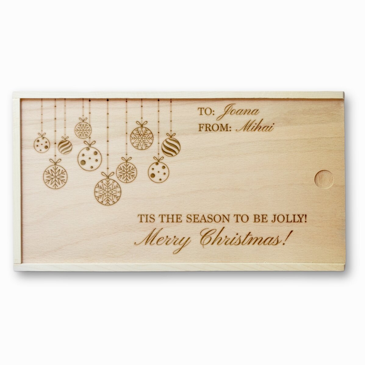 Caja de regalo personalizada de madera - «Para mí, de ti»