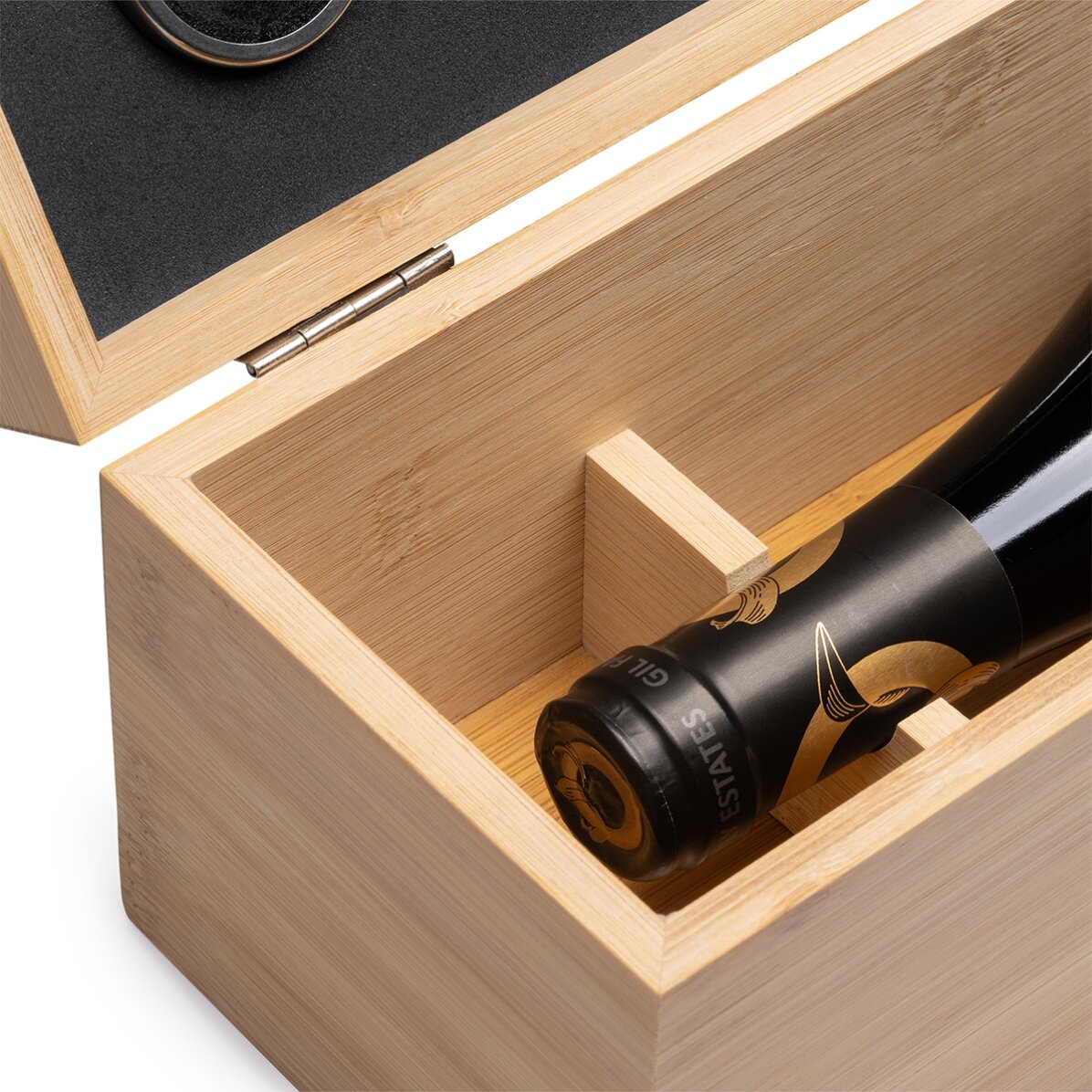 Bamboo wine box with accessories