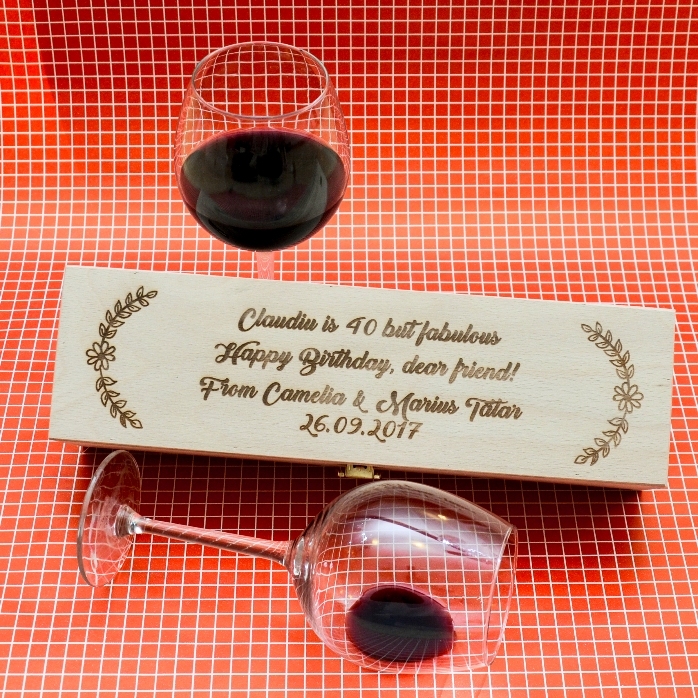 Caja de vino personalizada con mensaje