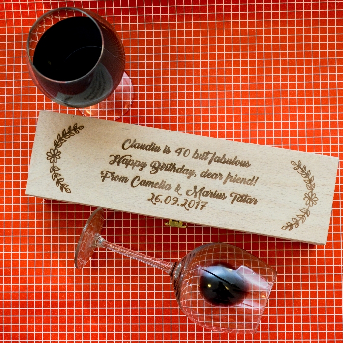 Caja de vino personalizada con mensaje