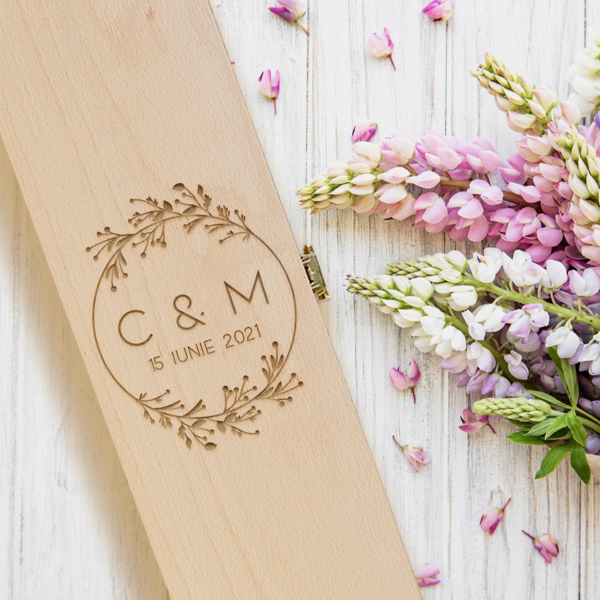 Caja de vino personalizada - Boda