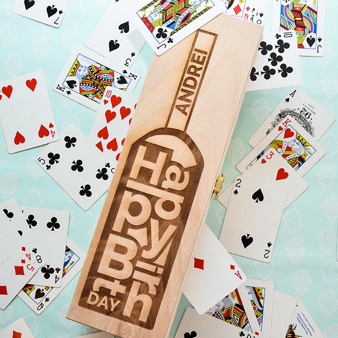 Caja de vino personalizada - Botella «Happy Birthday»