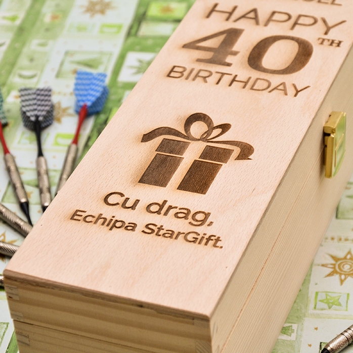 Caja de vino personalizada - Regalo de «Feliz cumpleaños»