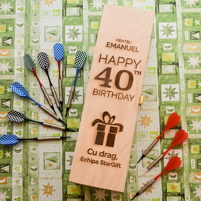 Caja de vino personalizada - Regalo de «Feliz cumpleaños»