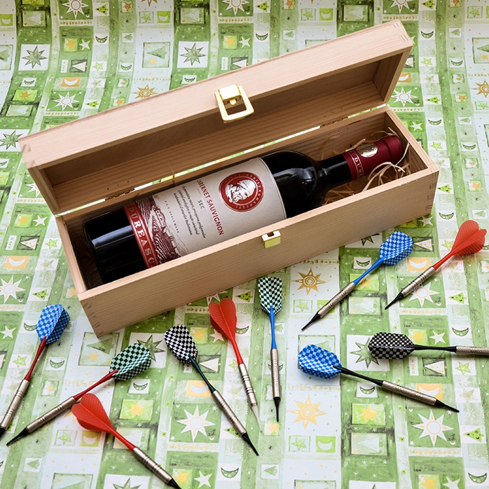 Caja de vino personalizada - Regalo de «Feliz cumpleaños»