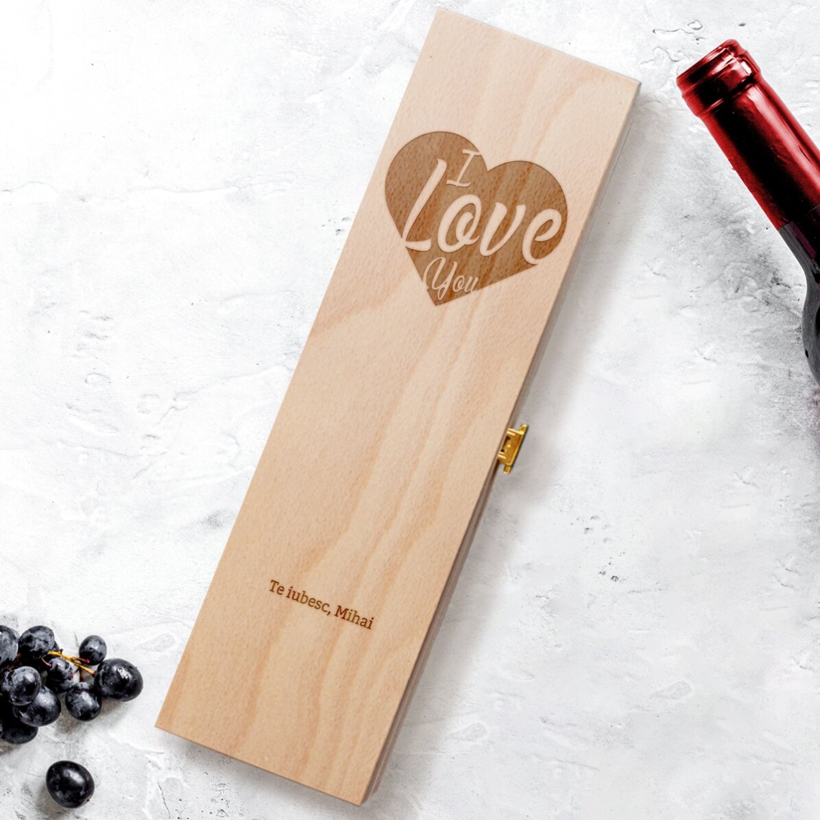 Caja de vino personalizada - «Te quiero»