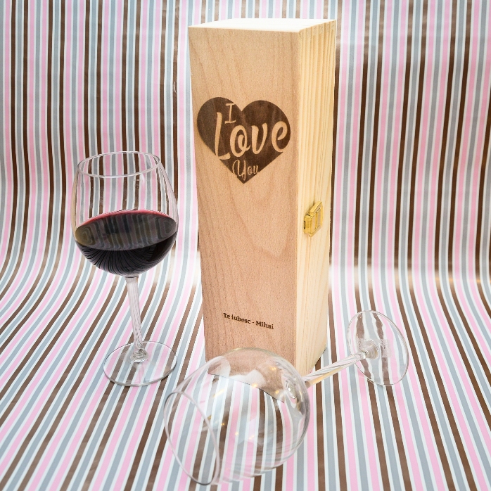 Caja de vino personalizada - «Te quiero»