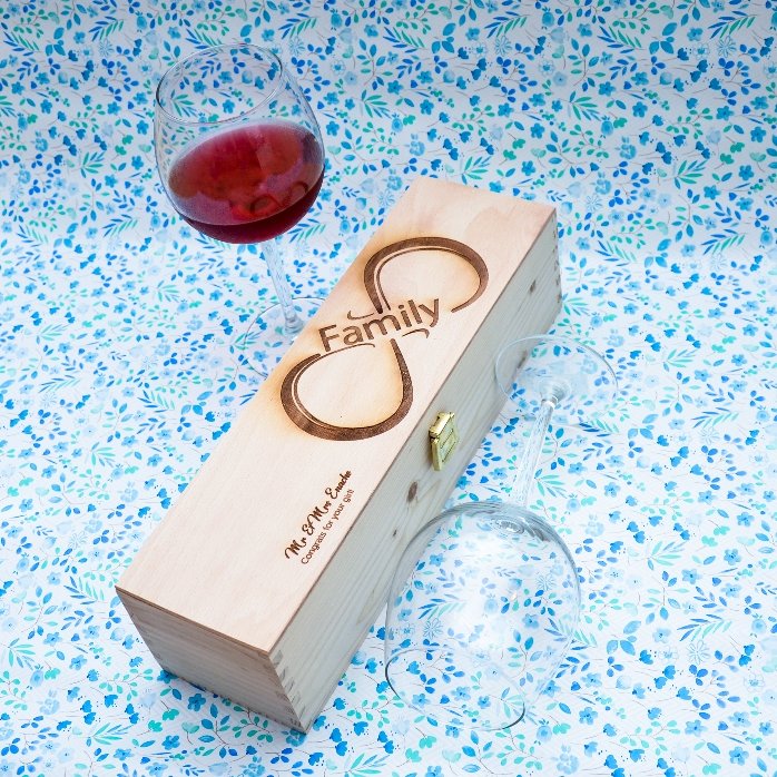 Caja de vino personalizada - Infinite Family