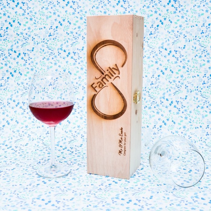 Caja de vino personalizada - Infinite Family