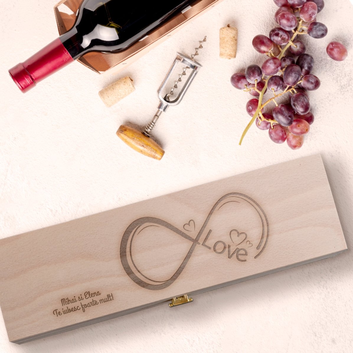 Caja de vino personalizada - Infinite Love