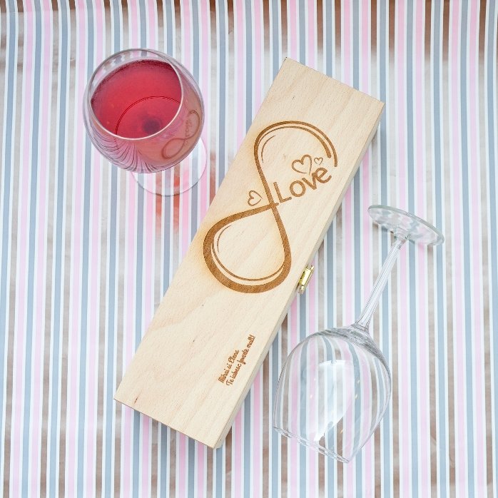 Caja de vino personalizada - Infinite Love