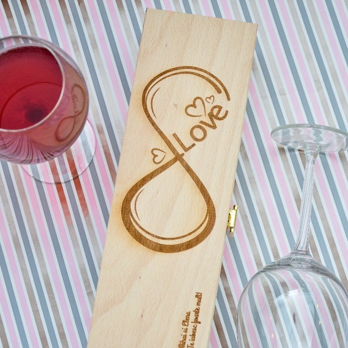 Caja de vino personalizada - Infinite Love