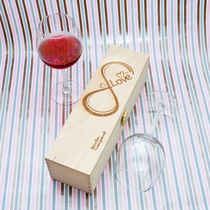 Caja de vino personalizada - Infinite Love