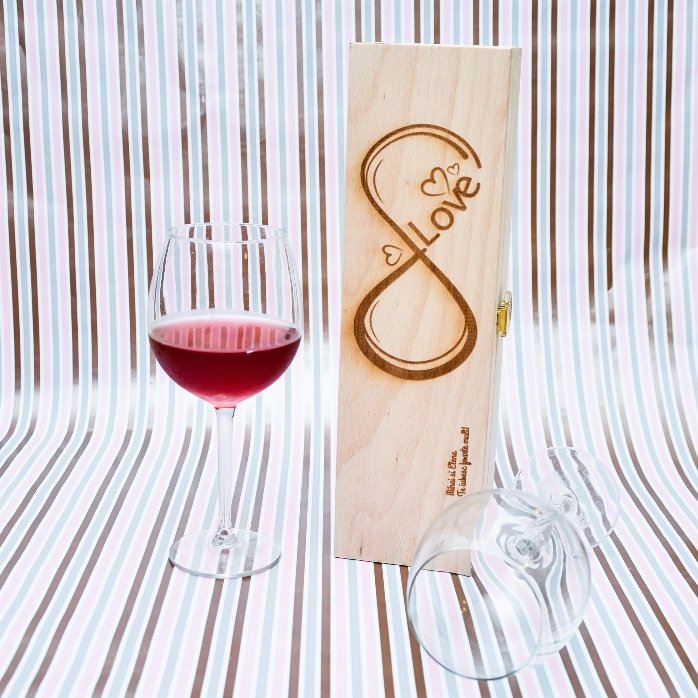 Caja de vino personalizada - Infinite Love