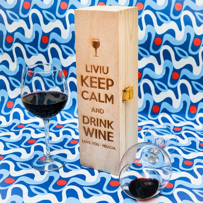 Caja de vino personalizada - Keep calm