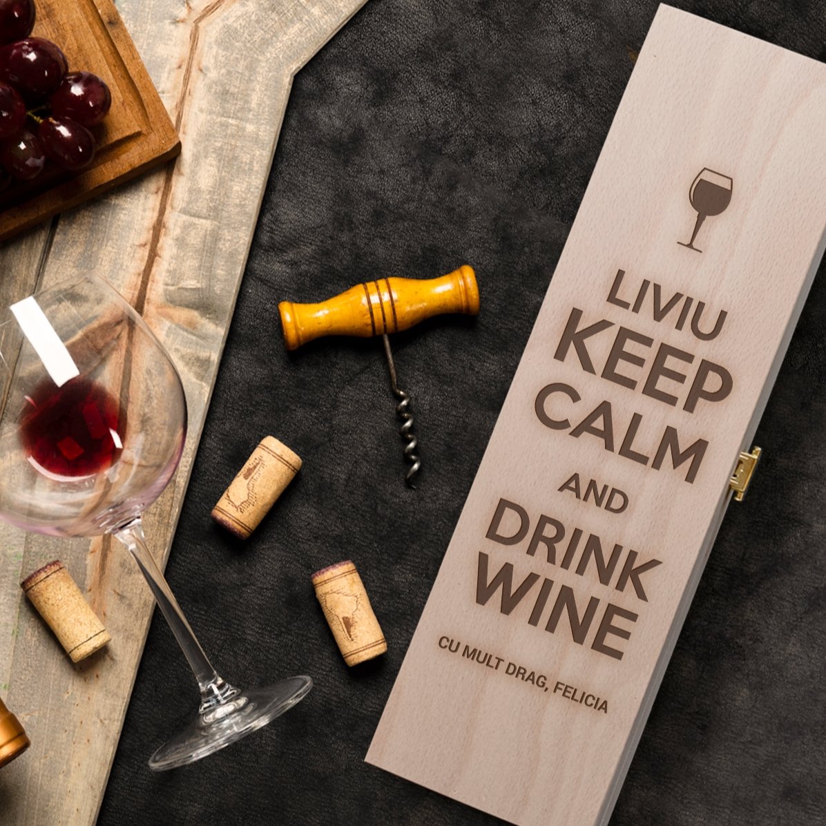 Caja de vino personalizada - Keep calm