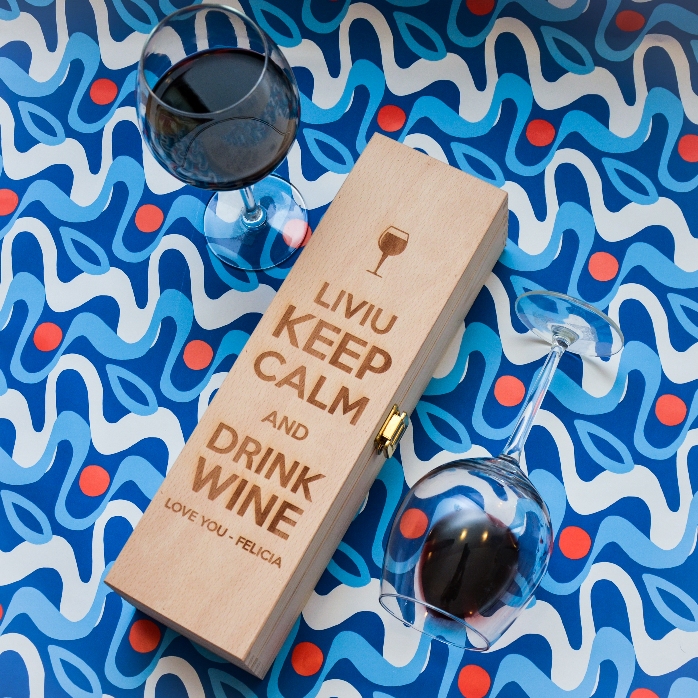 Caja de vino personalizada - Keep calm