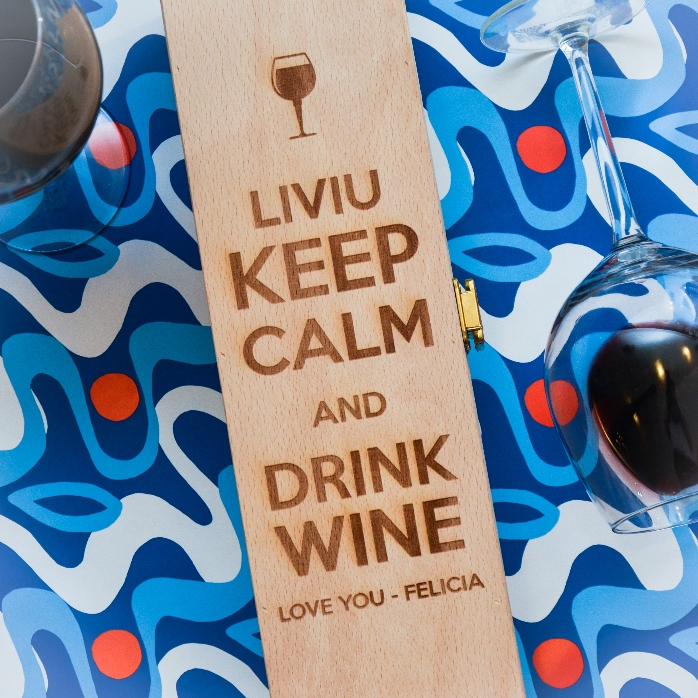 Caja de vino personalizada - Keep calm