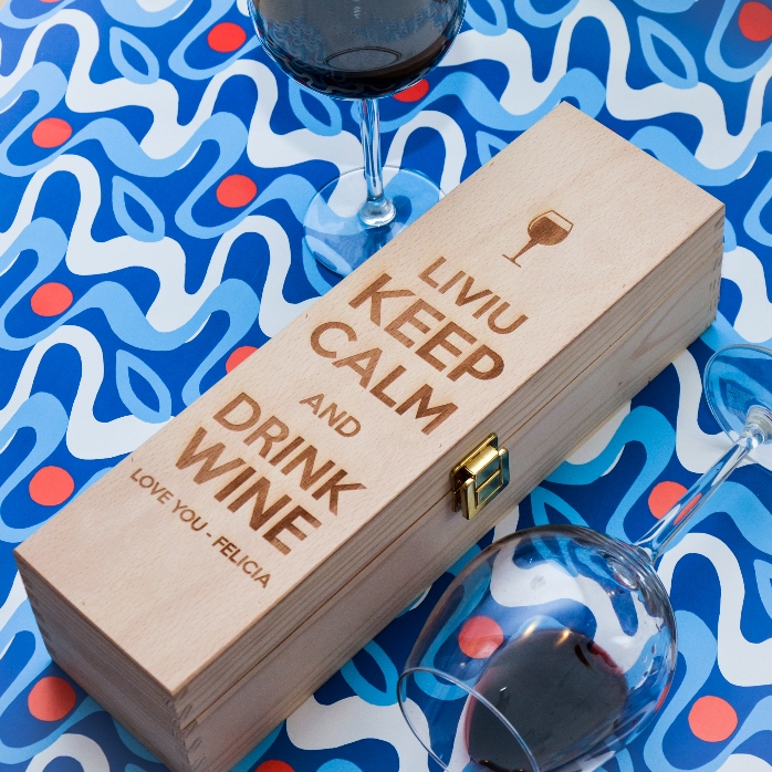 Caja de vino personalizada - Keep calm