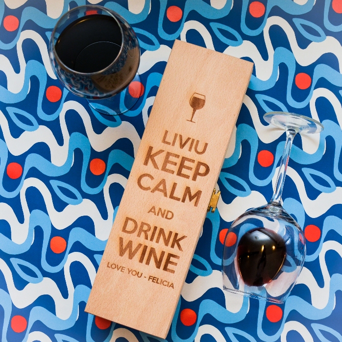 Caja de vino personalizada - Keep calm