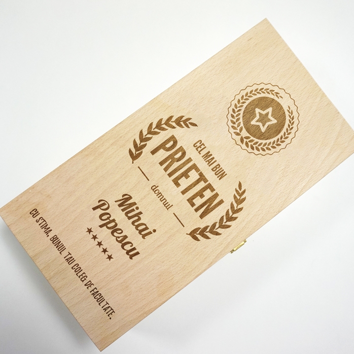 Caja de vino personalizada para dos botellas - La mejor