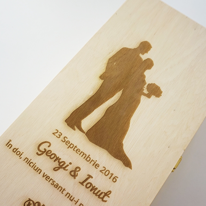 Caja de vino personalizada para dos botellas - Dos almas