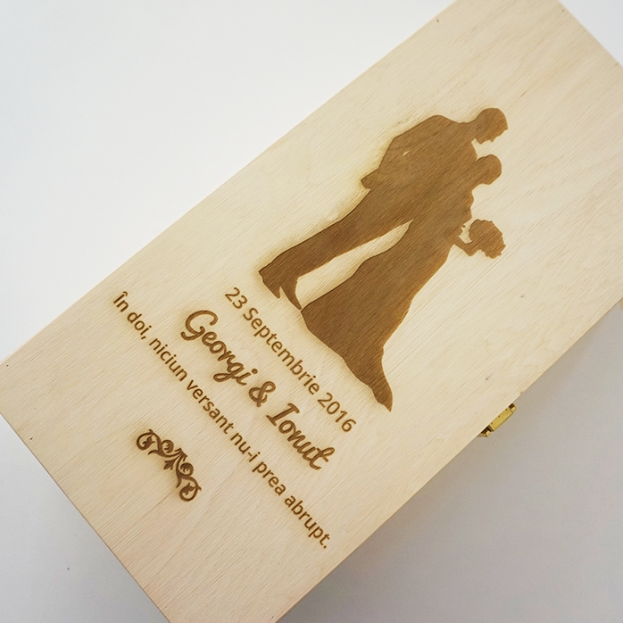 Caja de vino personalizada para dos botellas - Dos almas