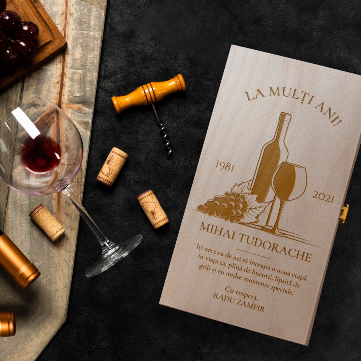 Caja de vino personalizada para dos botellas - Special Birthday