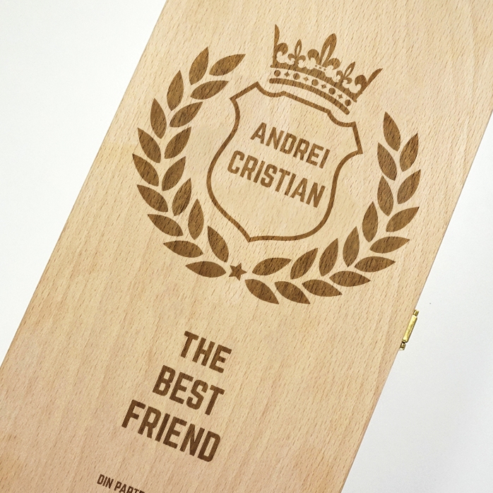 Caja de vino personalizada para dos botellas - The Best