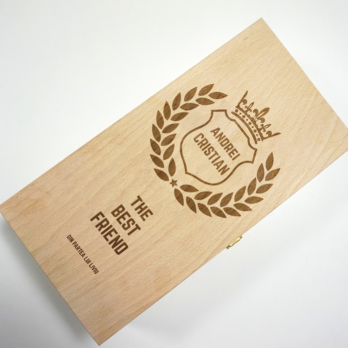 Caja de vino personalizada para dos botellas - The Best