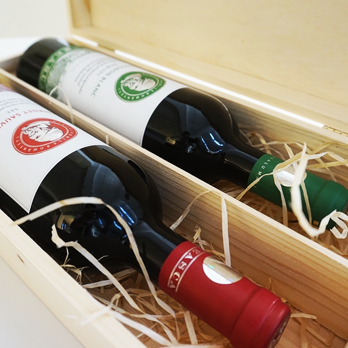 Caja de vino personalizada para dos botellas - The Best