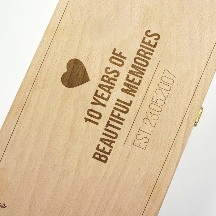 Caja de vino personalizada para dos botellas - Years Of Memories