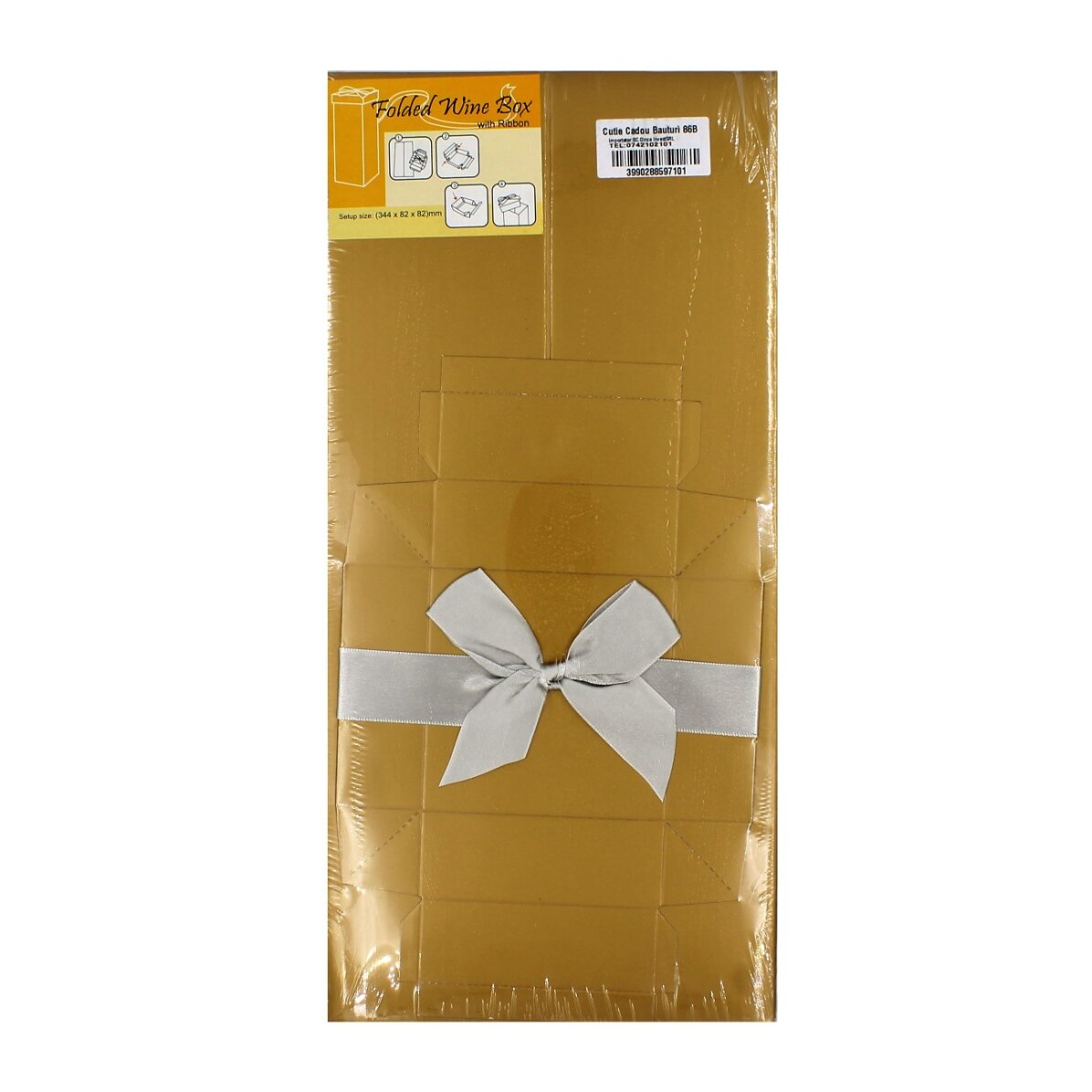 Caja plegable para bebidas - modelo dorado