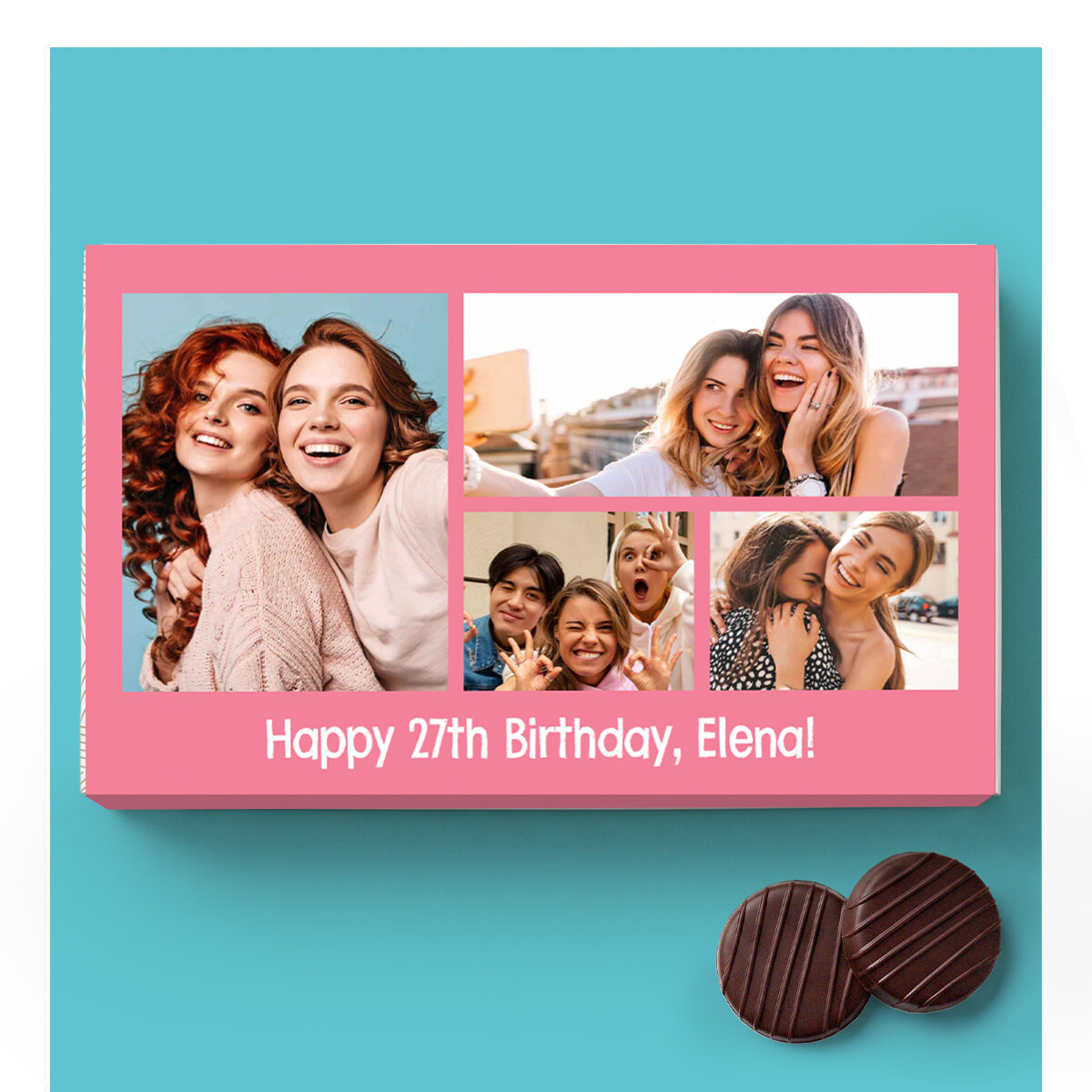 Cajas de bombones rellenos de crema personalizadas