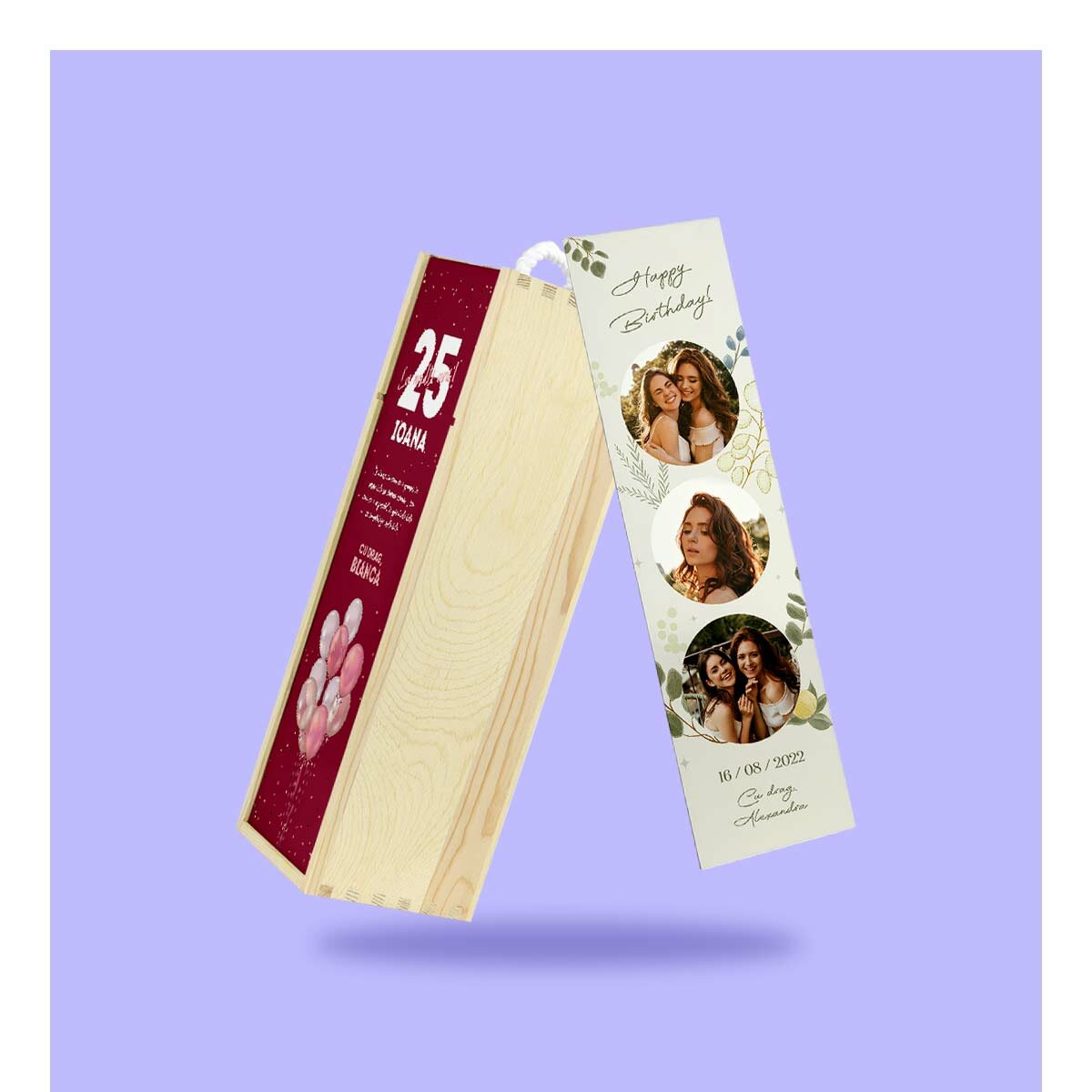 Cajas de vino personalizadas con foto