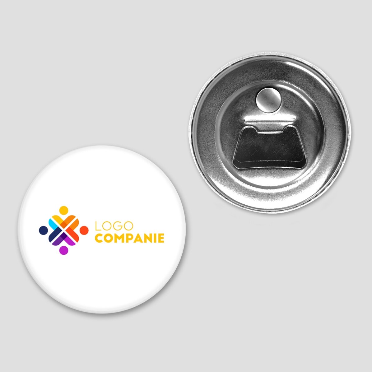 Abrebotellas con imán personalizado con logotipo