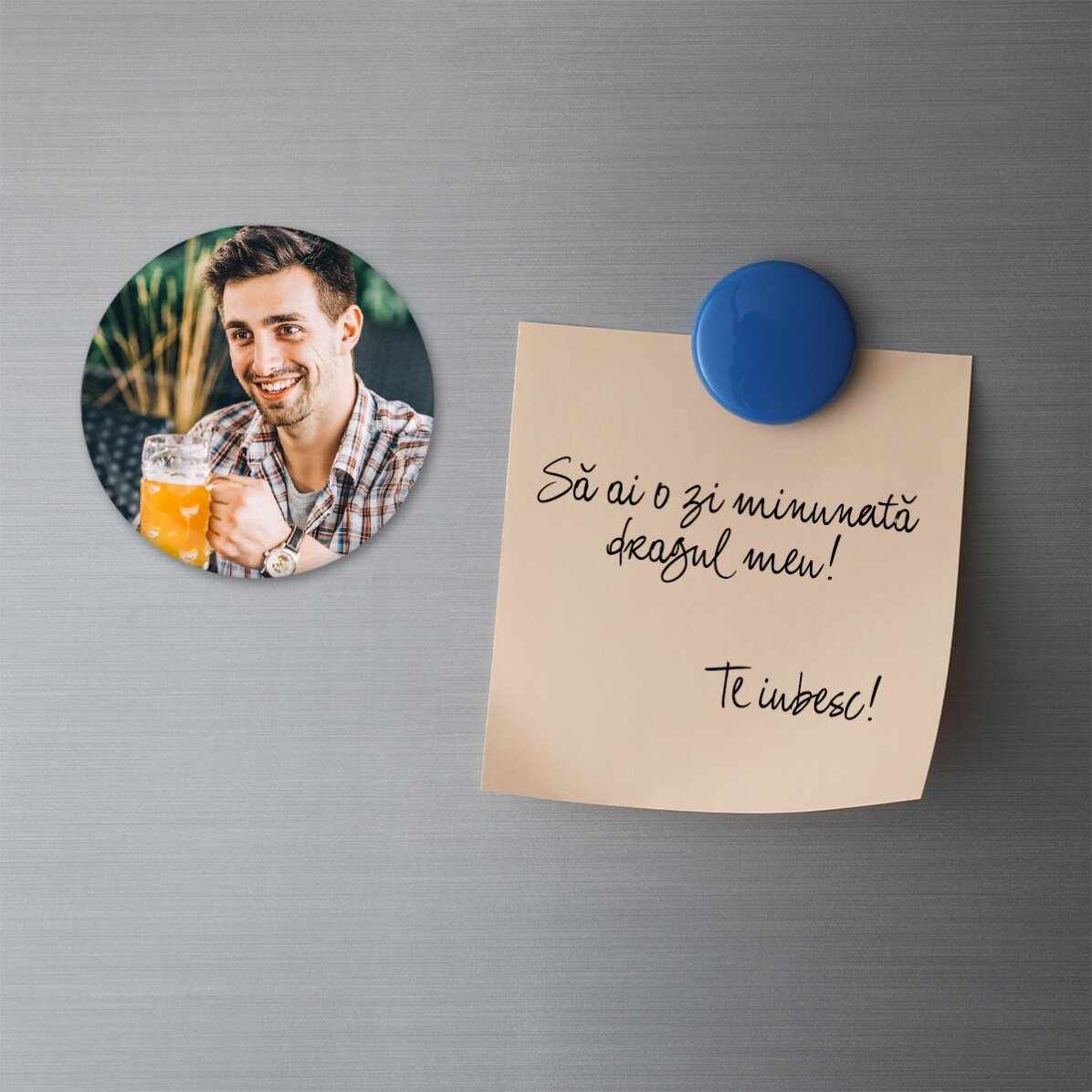 Abrebotellas con imán personalizado con una foto