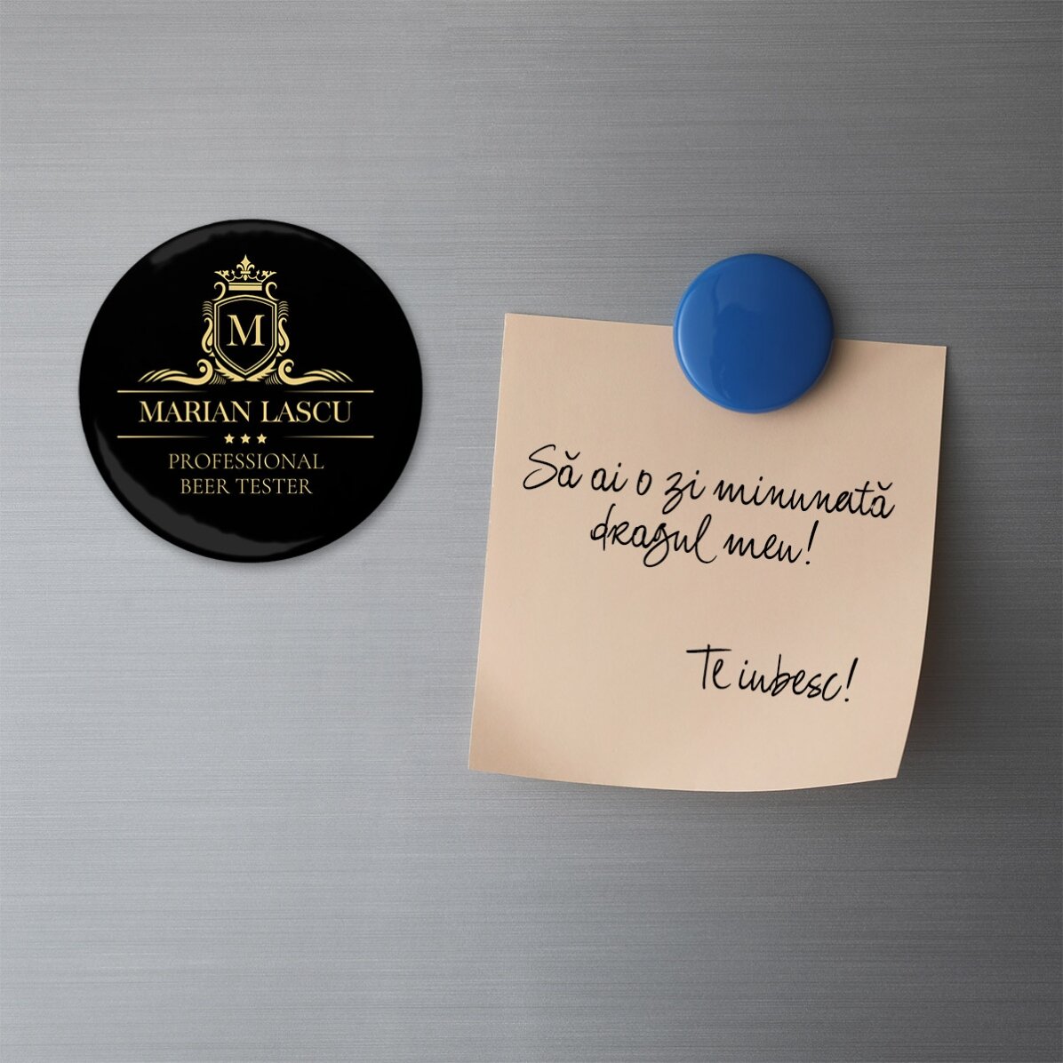 Abrebotellas con imán personalizado con texto - Premium