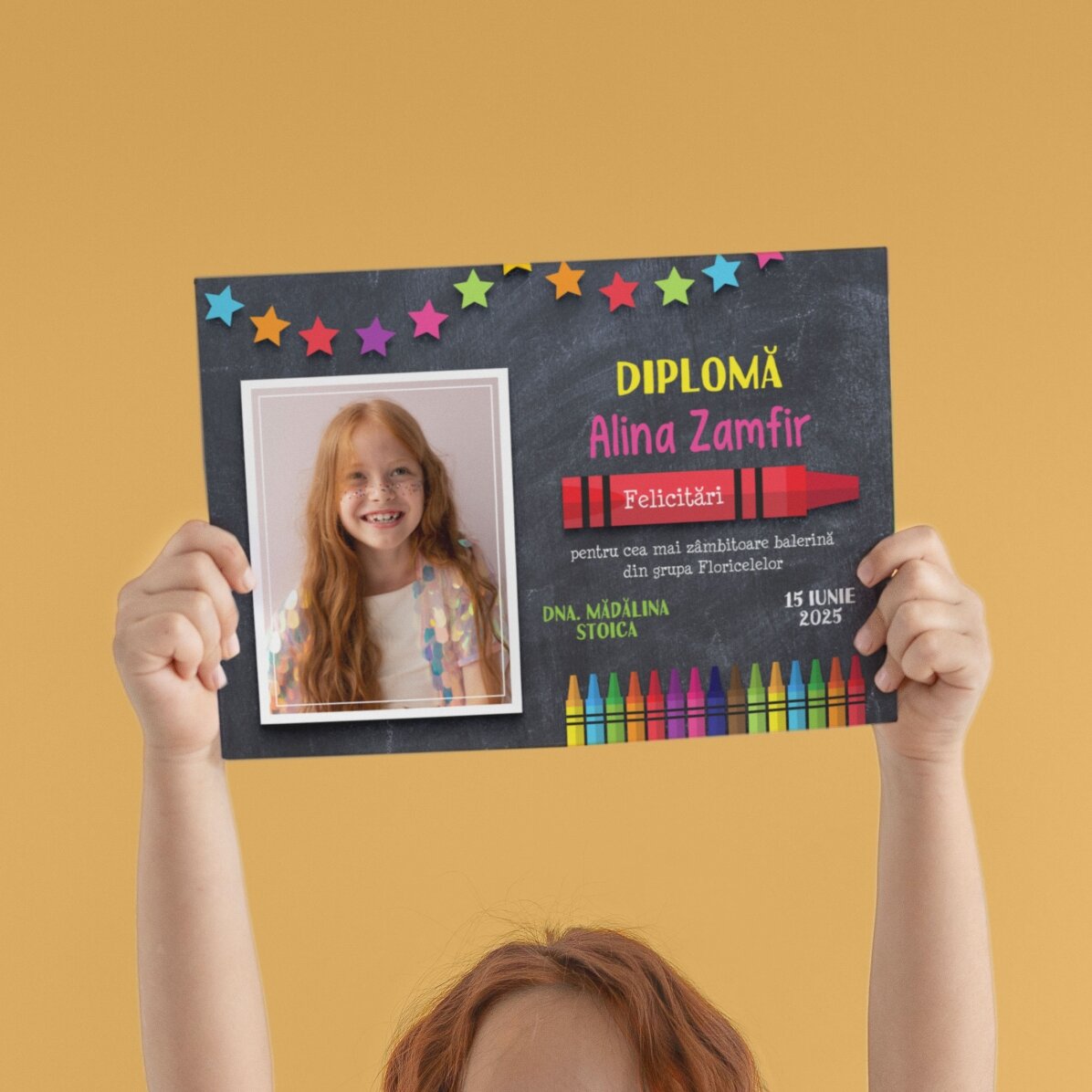 Diploma personalizada con texto y foto para los más pequeños