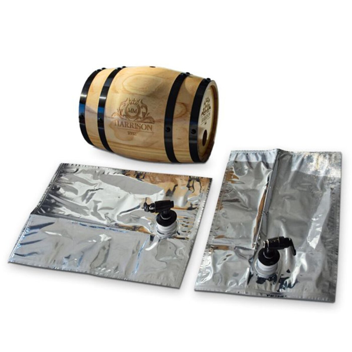 Dispensador de vino con forma de barril