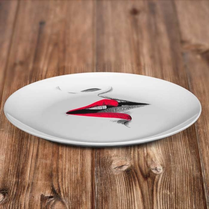 Plato personalizado de Lips