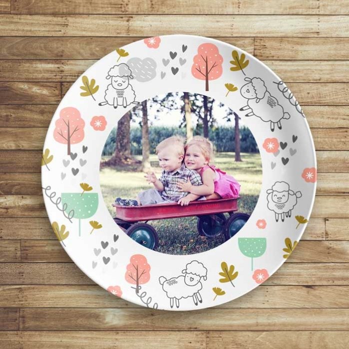 Plato personalizado con una foto - Sheep